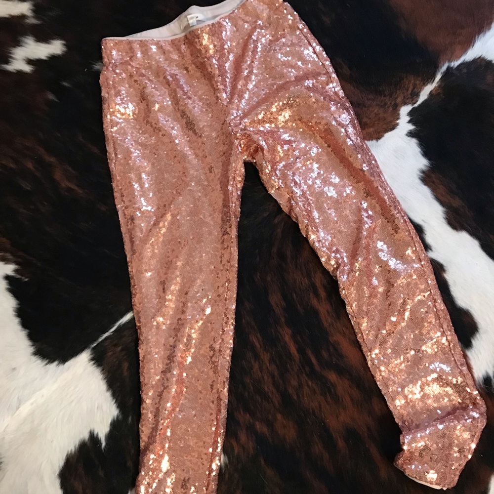 Rose Gold Sequin Skinny Pant ✨
